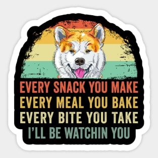 Akita Every Snack you Make Sticker